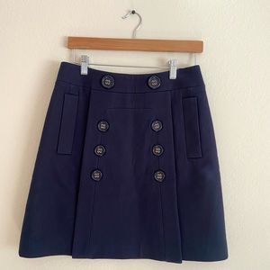 BCBGMAZAZRIA navy heavy cotton skirt Size 4